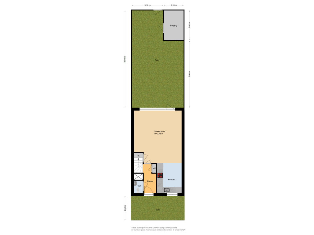 Bekijk plattegrond van Situatie van Westermanstraat 13