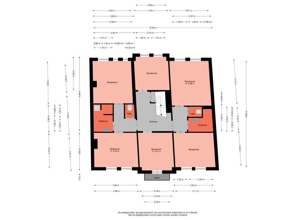 Bekijk plattegrond van Eerste verdieping van Wittevrouwensingel 66