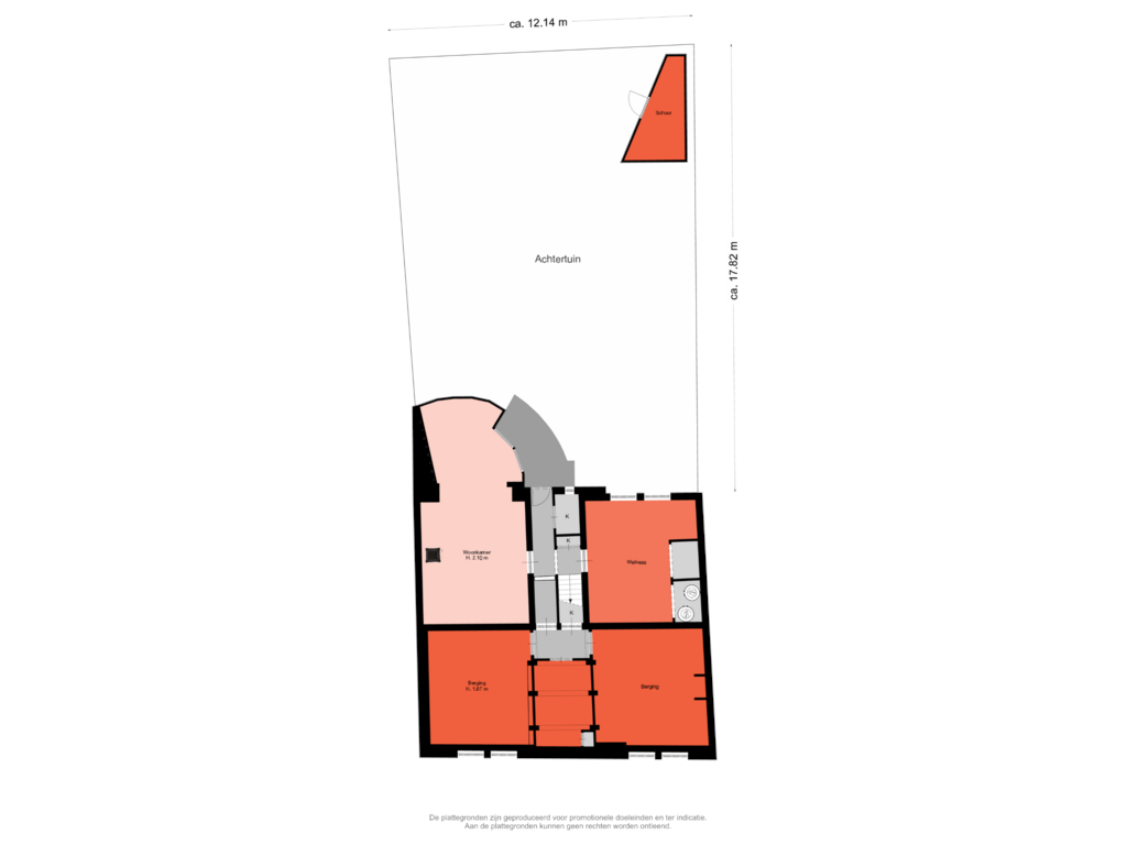 Bekijk plattegrond van Perceel van Wittevrouwensingel 66