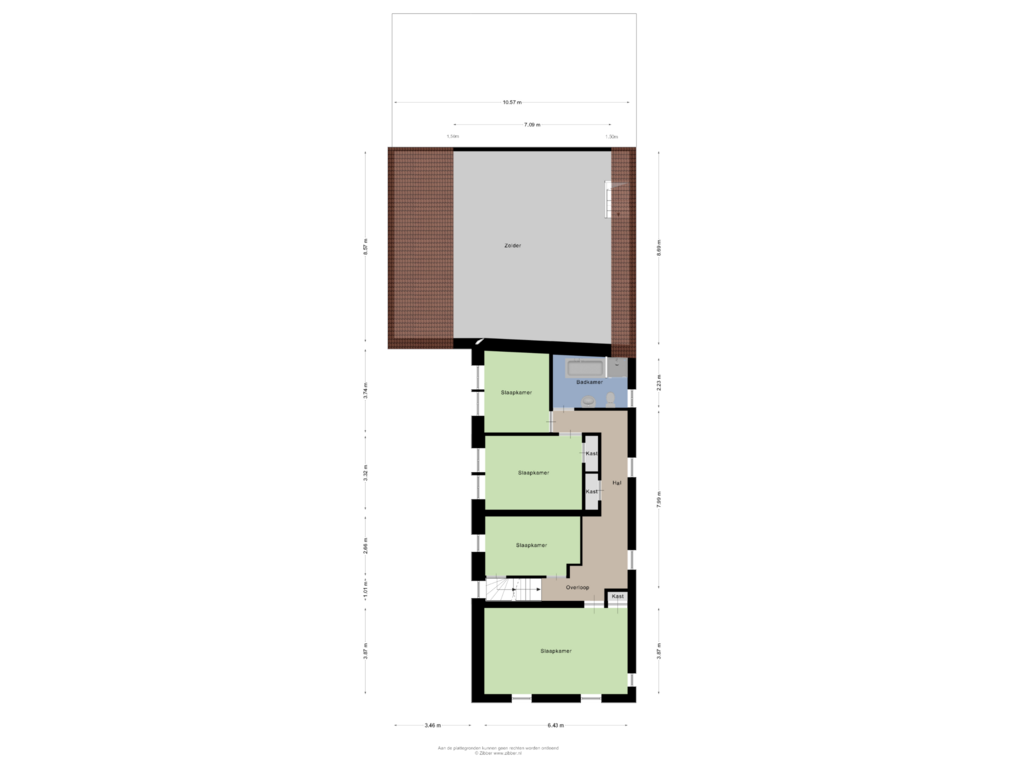 Bekijk plattegrond van Eerste Verdieping van Kerkstraat 6