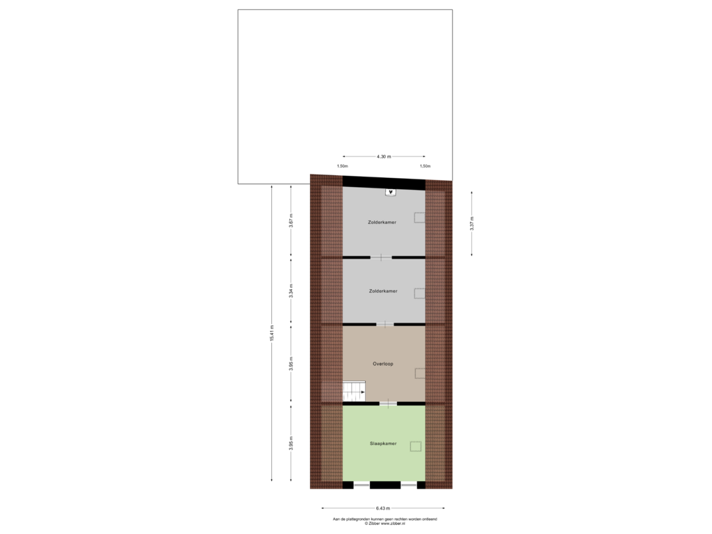 Bekijk plattegrond van Tweede Verdieping van Kerkstraat 6