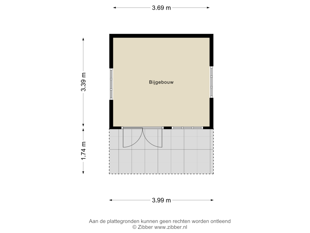 Bekijk plattegrond van Bijgebouw van Kerkstraat 6