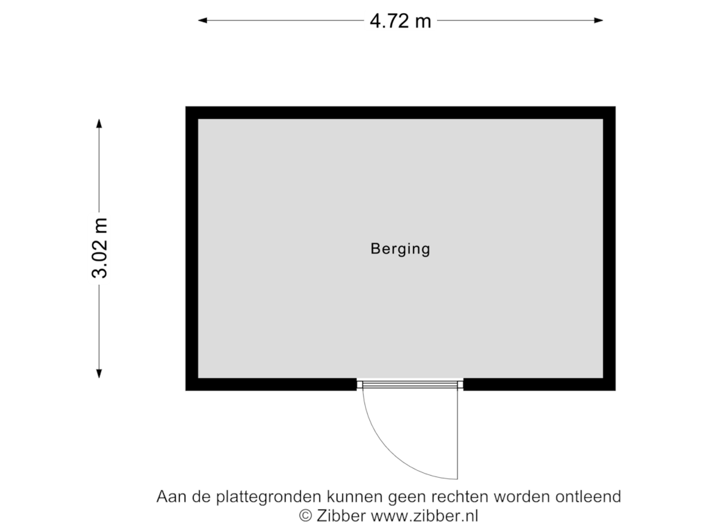 Bekijk plattegrond van Berging van Kerkstraat 6