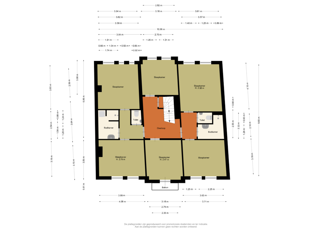 Bekijk plattegrond van Eerste verdieping van Wittevrouwensingel 66