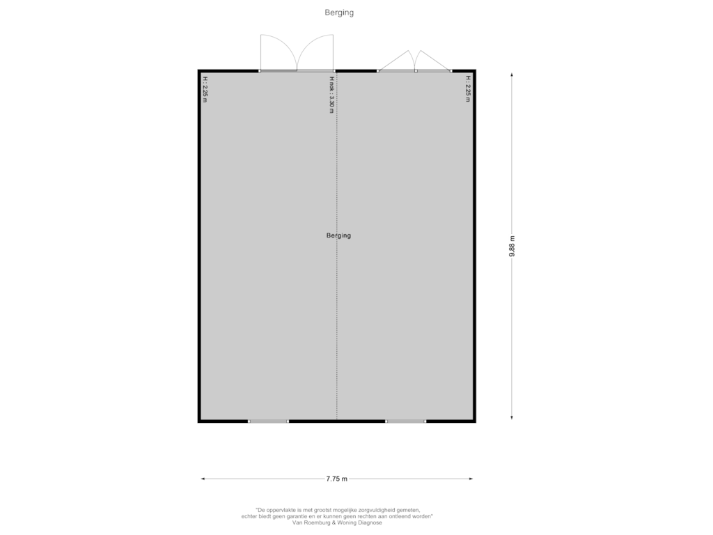 View floorplan of BG berging of Stichts End 43