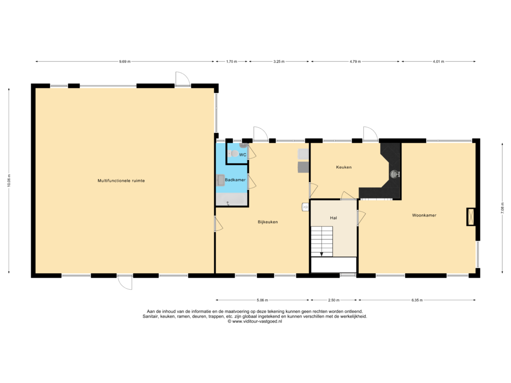 View floorplan of Begane grond of Onze Lieve Vrouwestraat 100