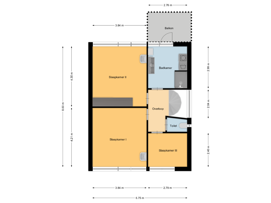 Bekijk plattegrond van Eerste verdieping van De Olieslager 52