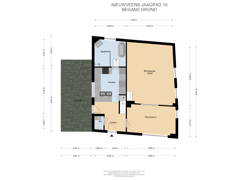 View floorplan of Begane grond of Nieuwveens Jaagpad 19