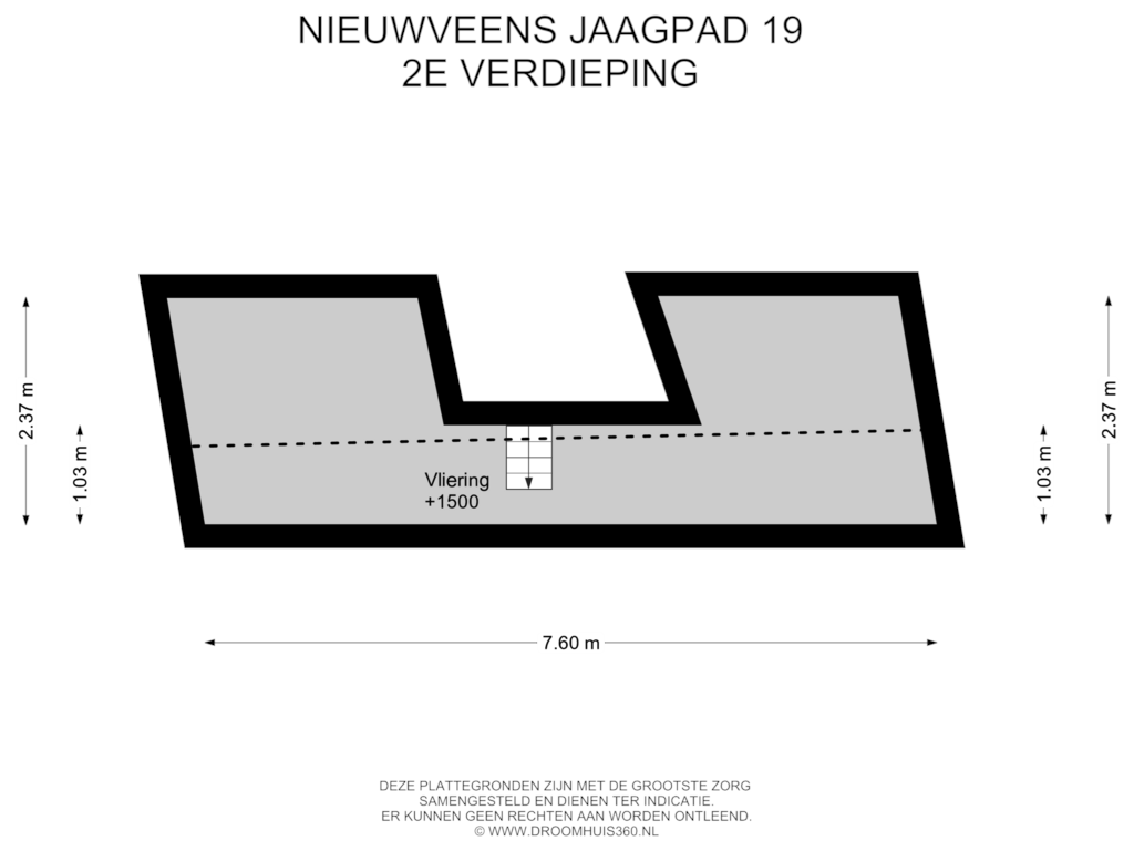 Bekijk plattegrond van 2E Verdieping van Nieuwveens Jaagpad 19