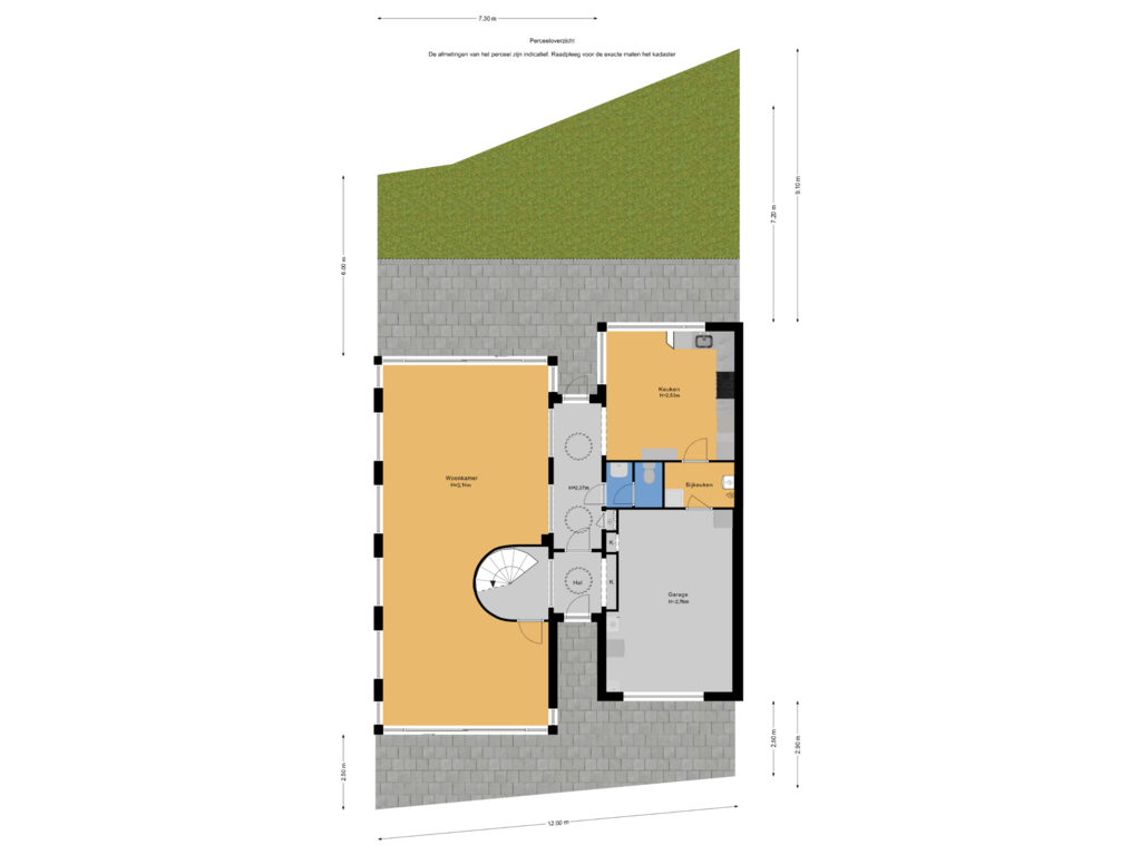 Bekijk plattegrond van Perceeloverzicht van Heliotrooplaan 73