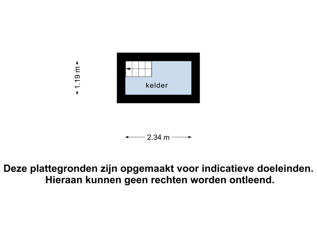 Bekijk plattegrond van Kelder van Sint Bavodijk 25