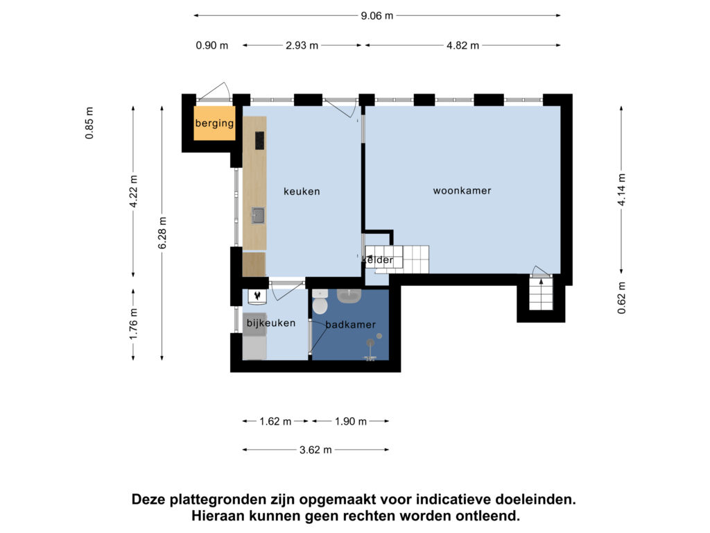 Bekijk plattegrond van Begane grond van Sint Bavodijk 25