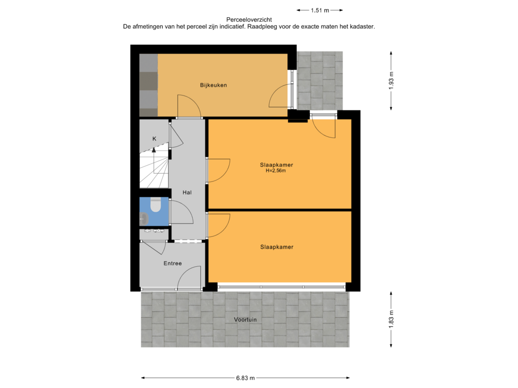 View floorplan of Perceeloverzicht of Buenos Aireshof 44