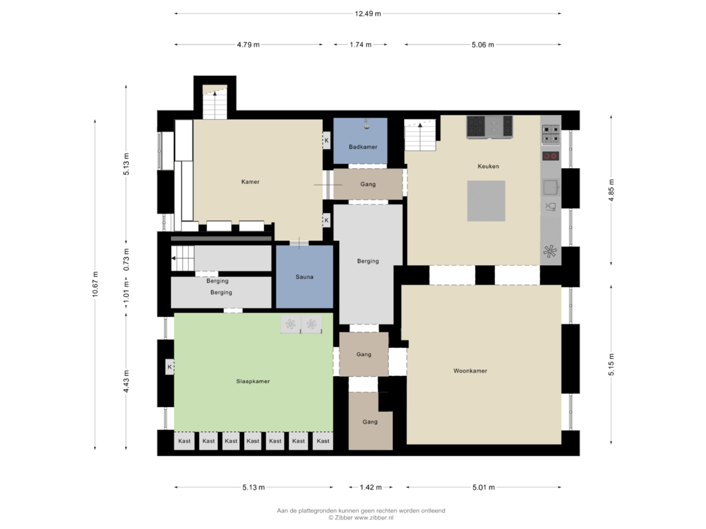 Bekijk plattegrond van Souterrain van Rijksweg West 65