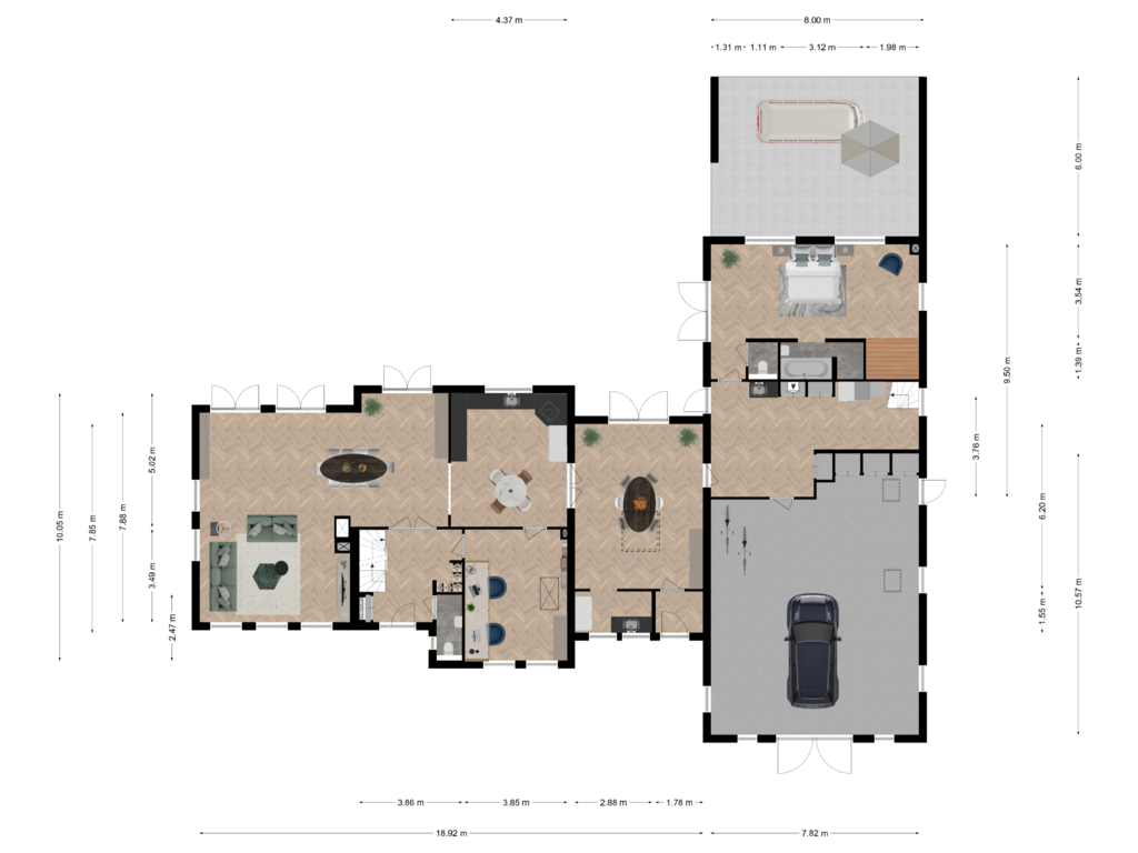 View floorplan of Begane grond of Bulkseweg 41