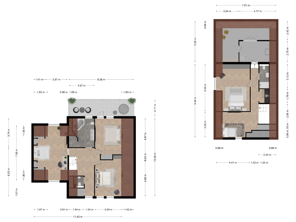 View floorplan of Eerste verdieping of Bulkseweg 41