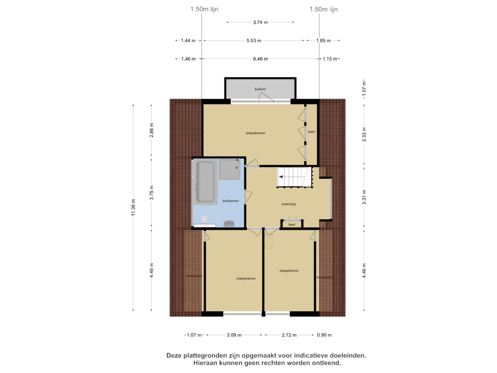 Bekijk plattegrond van Eerste Verdieping van Melkstraat 1