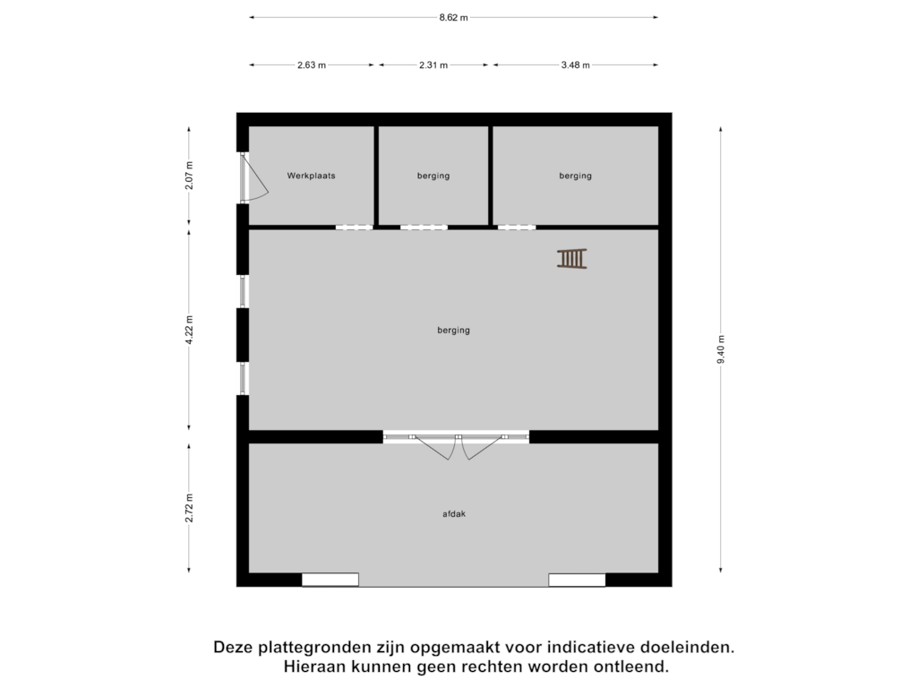 Bekijk plattegrond van Bijgebouw van Melkstraat 1