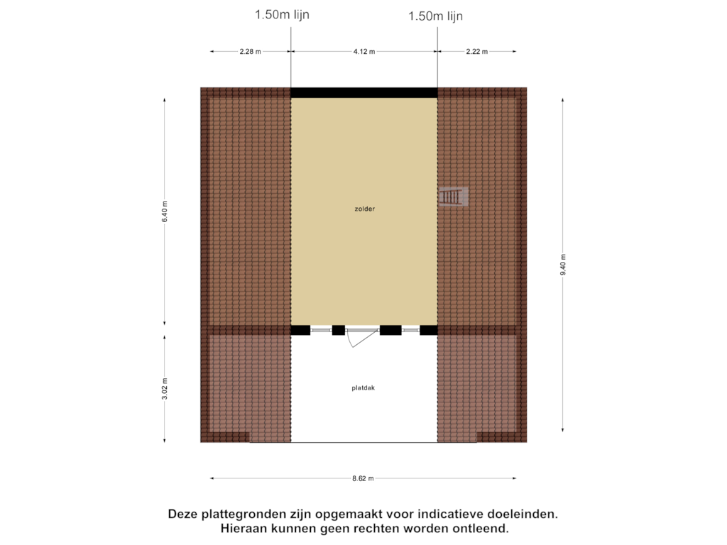 Bekijk plattegrond van Zolder van Melkstraat 1