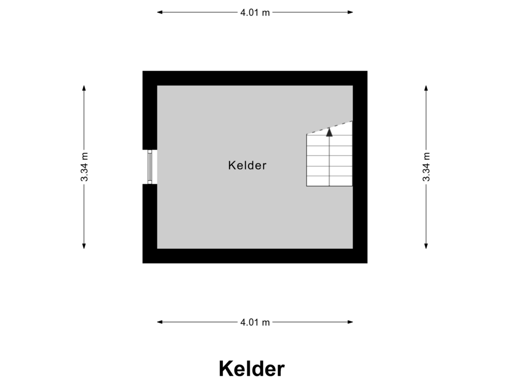 Bekijk plattegrond van Kelder van Heideweg 10