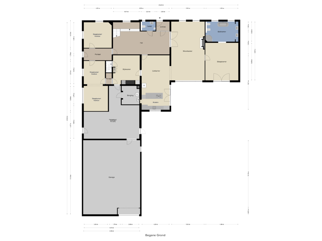 Bekijk plattegrond van Begane Grond van Heideweg 10