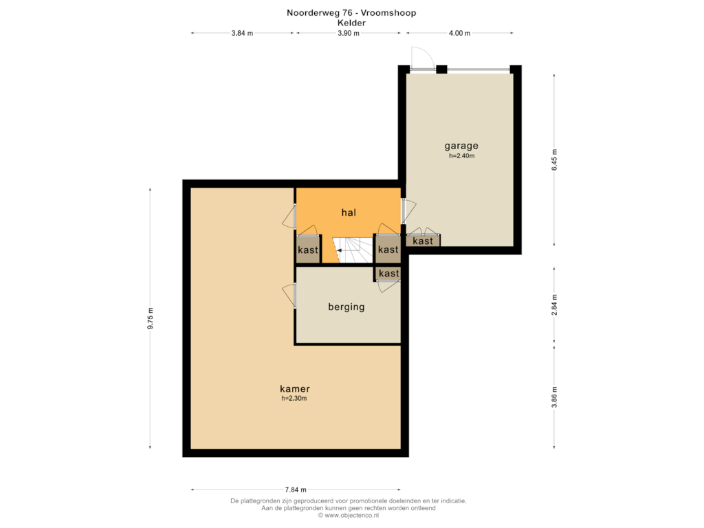 View floorplan of KELDER of Noorderweg 76