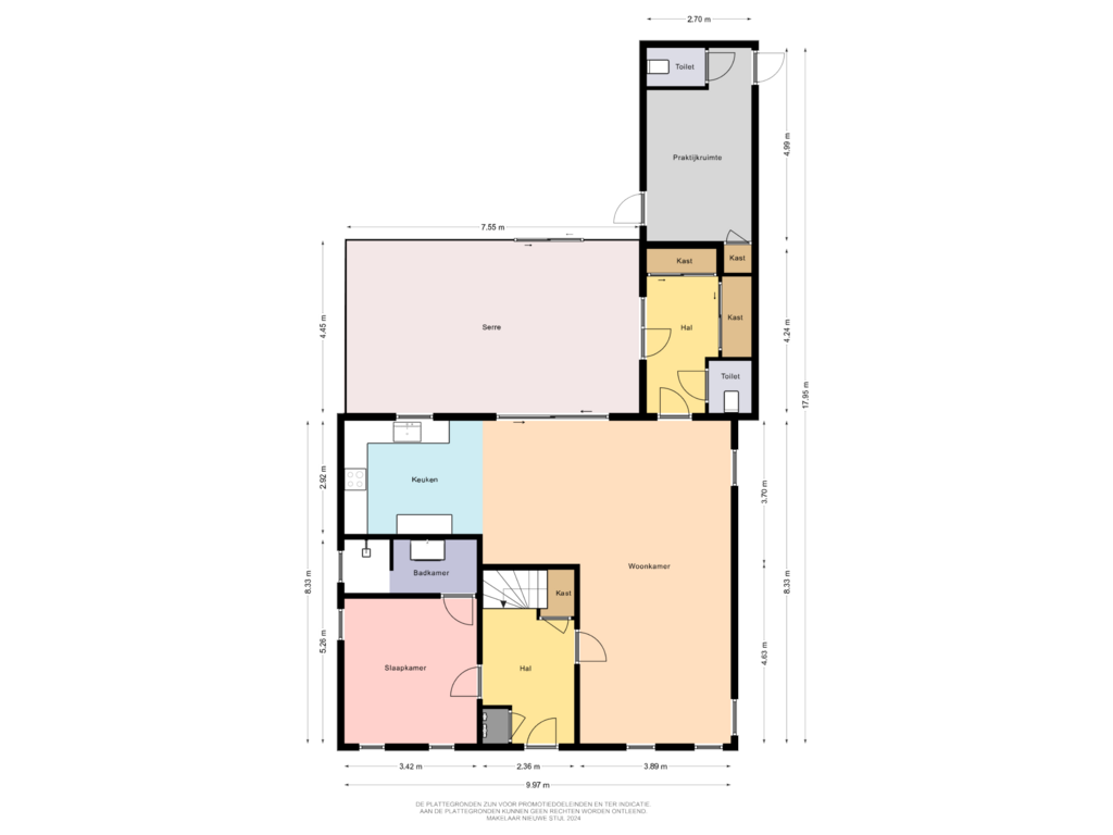 Bekijk plattegrond van Begane grond van Hofstraat 97