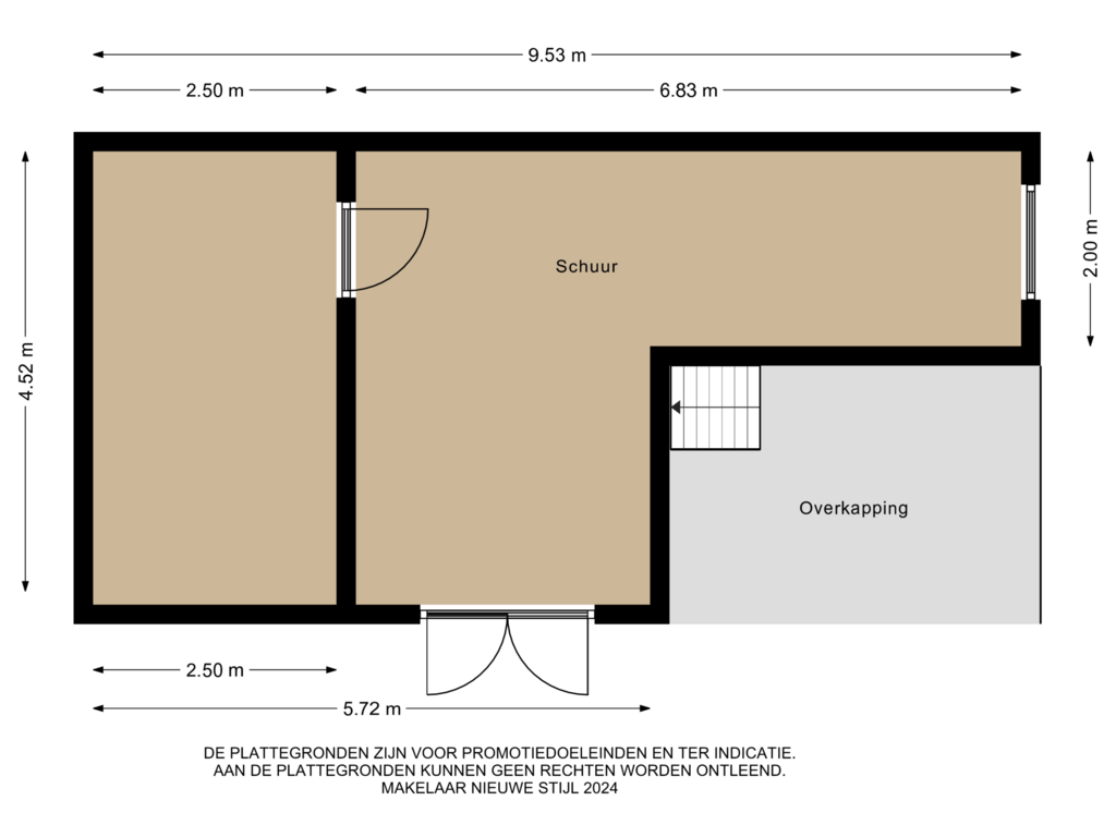 Bekijk plattegrond van Schuur van Hofstraat 97