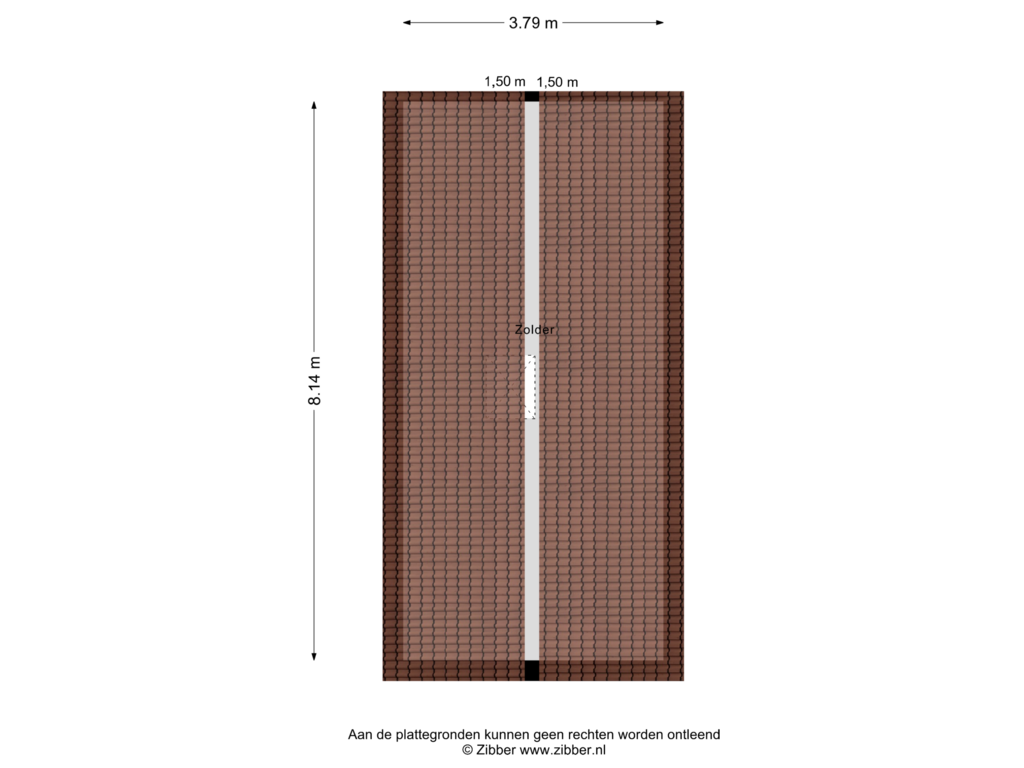 View floorplan of Zolder of Molenstraat 12