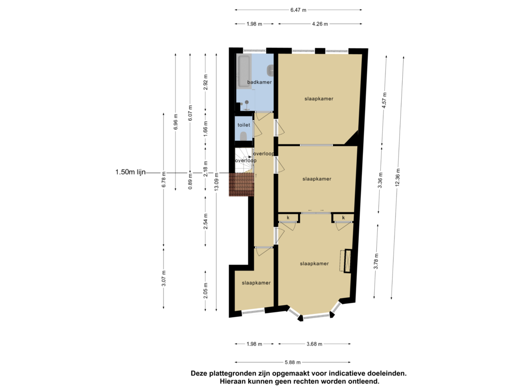 Bekijk plattegrond van 1e verdieping van Bergsingel 220-B