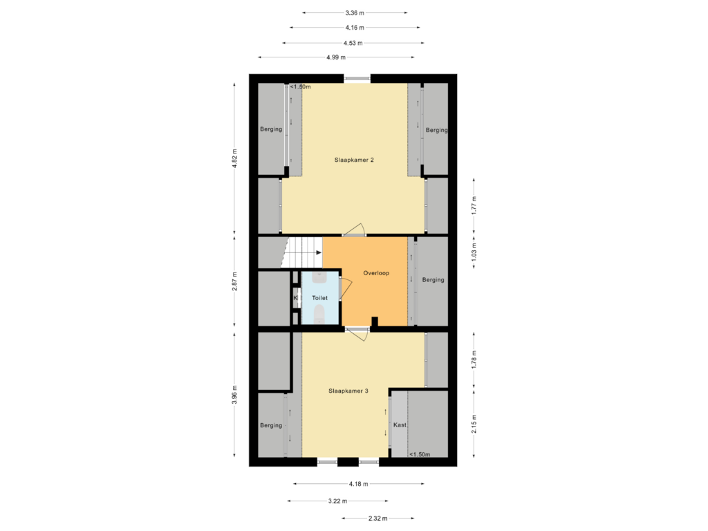 Bekijk plattegrond van Eerste verdieping van Grândyk 9-- 7 T/O