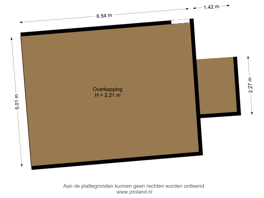 Bekijk plattegrond van Overkapping van Langesteeg 10