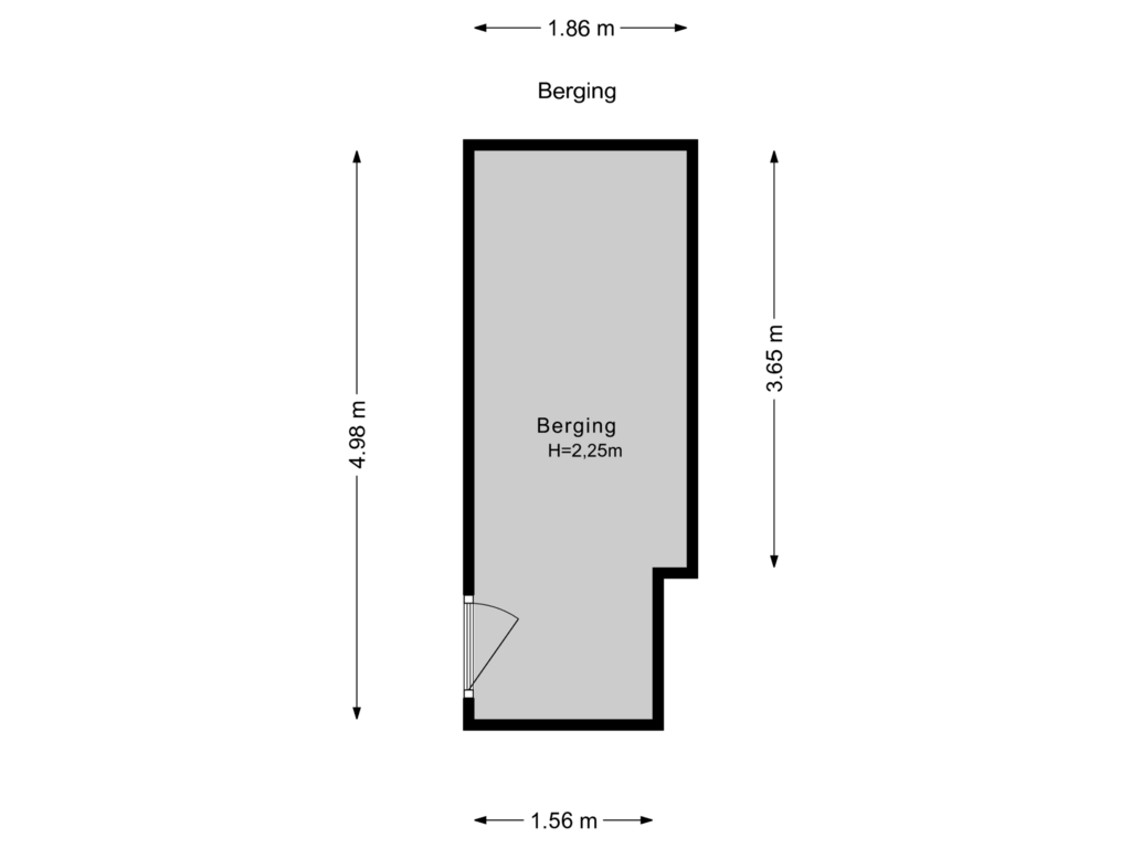 Bekijk plattegrond van Berging van Steenlaan 132