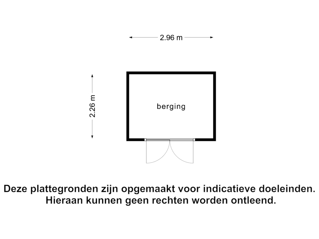 Bekijk plattegrond van Berging van Kerkweg 28-I