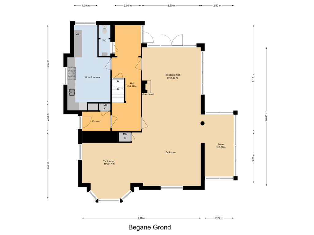 Bekijk plattegrond van Begane Grond van Zutphensestraat 10