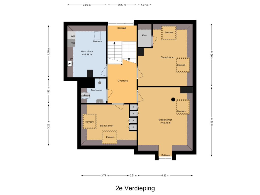 Bekijk plattegrond van 2e Verdieping van Zutphensestraat 10