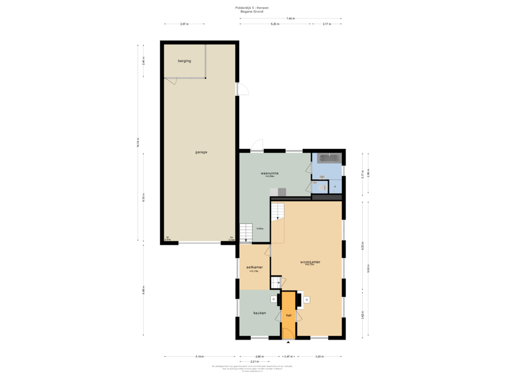 Bekijk plattegrond van BEGANE GROND van Polderdijk 5