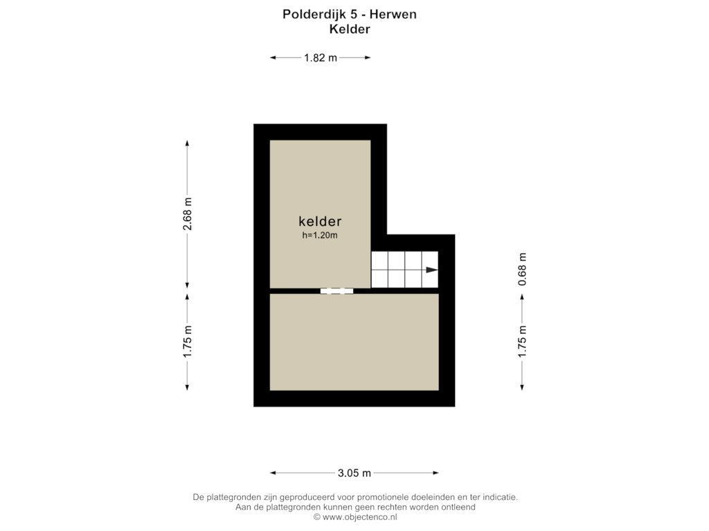 Bekijk plattegrond van KELDER van Polderdijk 5