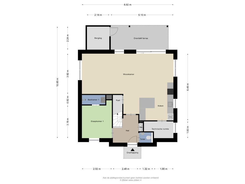 Bekijk plattegrond van Begane Grond van Zeedijk 24-454