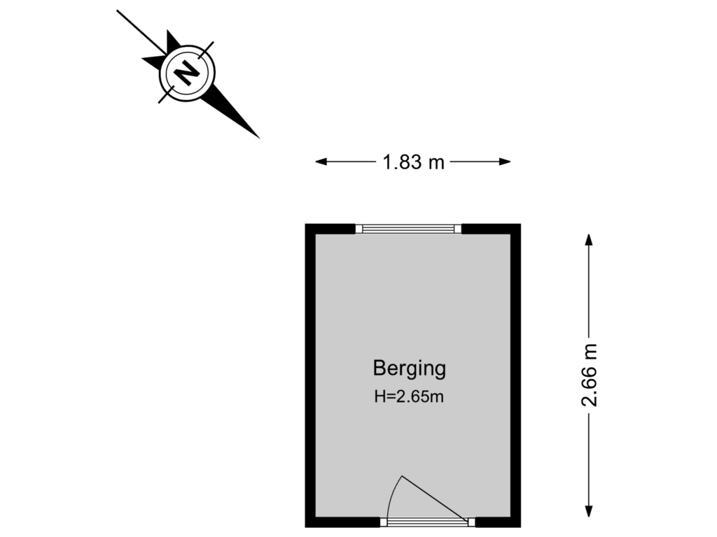 View floorplan of Berging of van Galenstraat 212