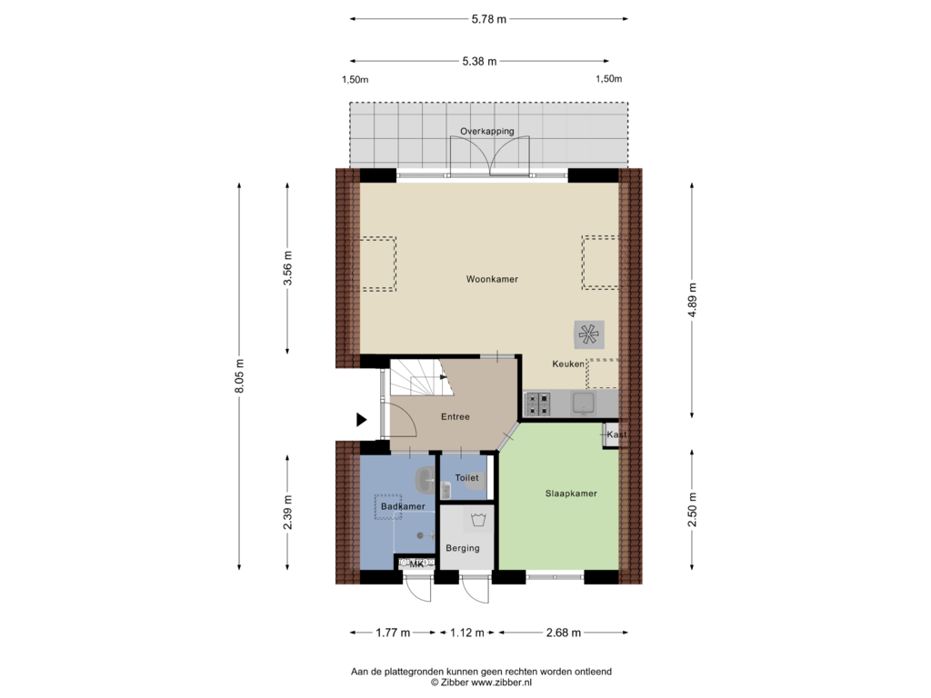 View floorplan of Begane Grond of Breukinkweg 3-16