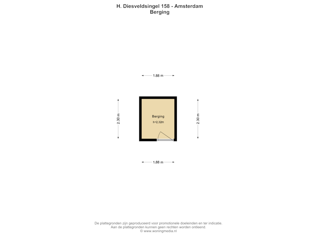 View floorplan of Berging of H. Diesveldsingel 158