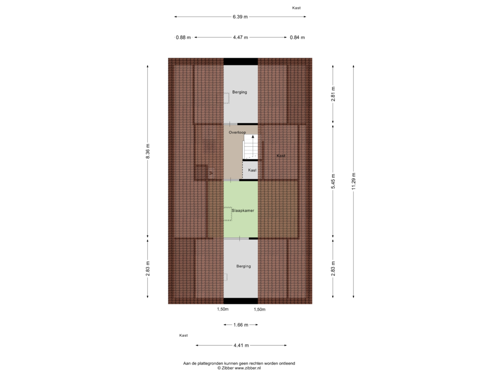 View floorplan of Zolder of Eendrachtstraat 50