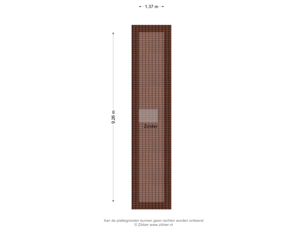 View floorplan of Zolder of Zomerspelenstraat 50