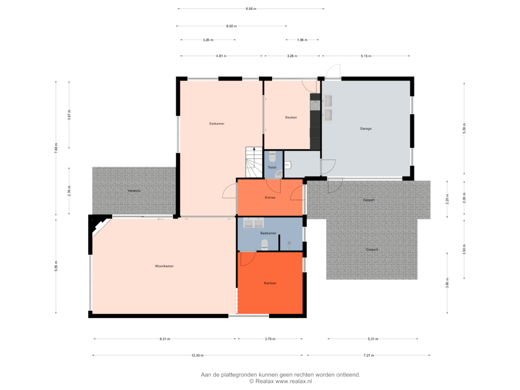 View floorplan of Begane grond of Kapelweg 1-A