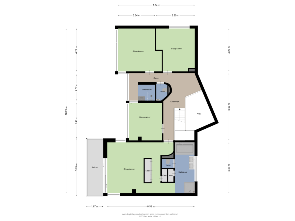 Bekijk plattegrond van Eerste Verdieping van Duin en Beeklaan 24