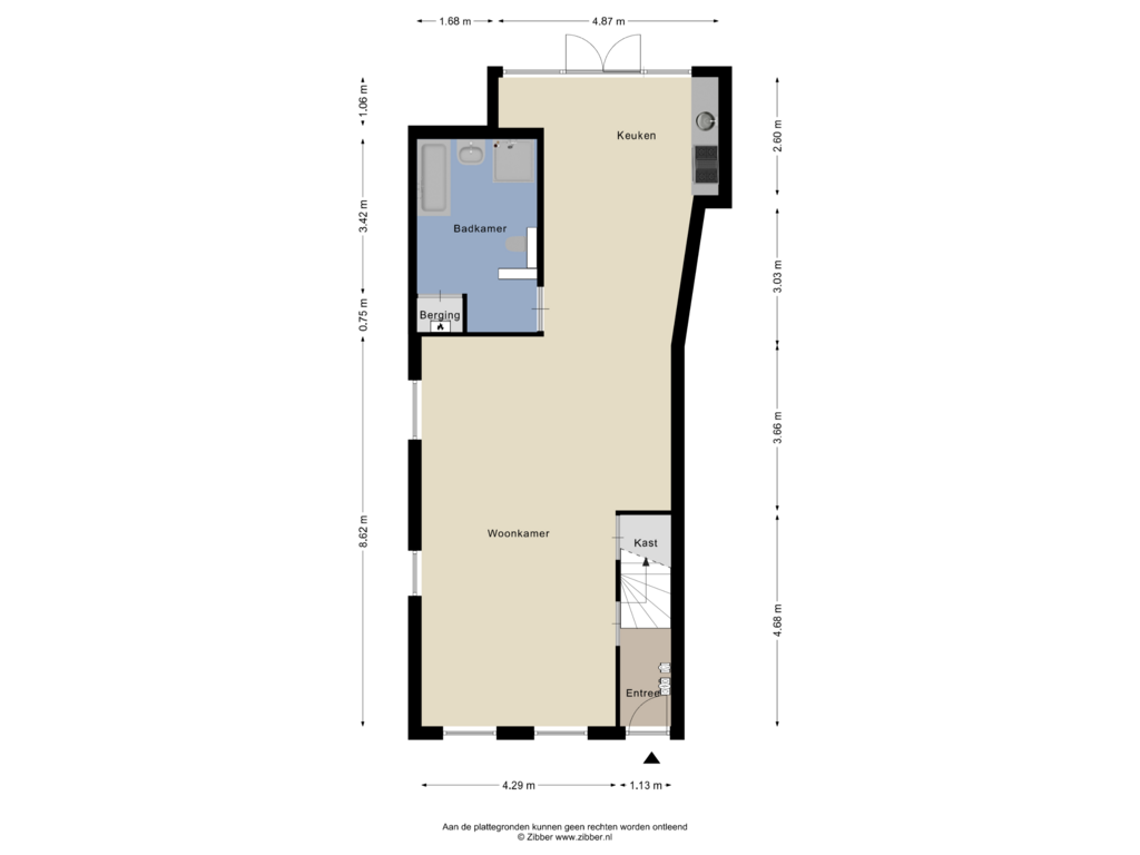 Bekijk plattegrond van Begane Grond van Nieuweweg 85