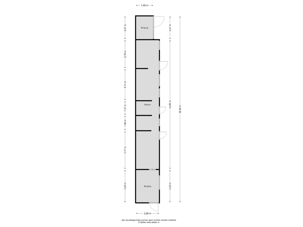 Bekijk plattegrond van Schuur van Nieuweweg 85