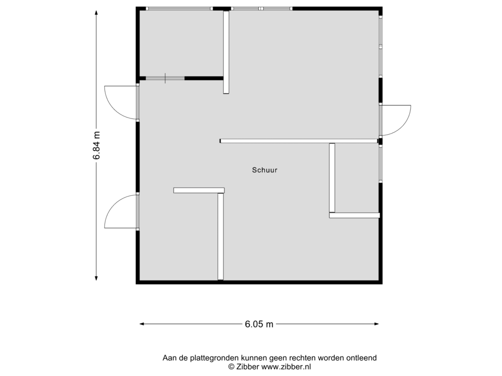 Bekijk plattegrond van Schuur van Nieuweweg 85