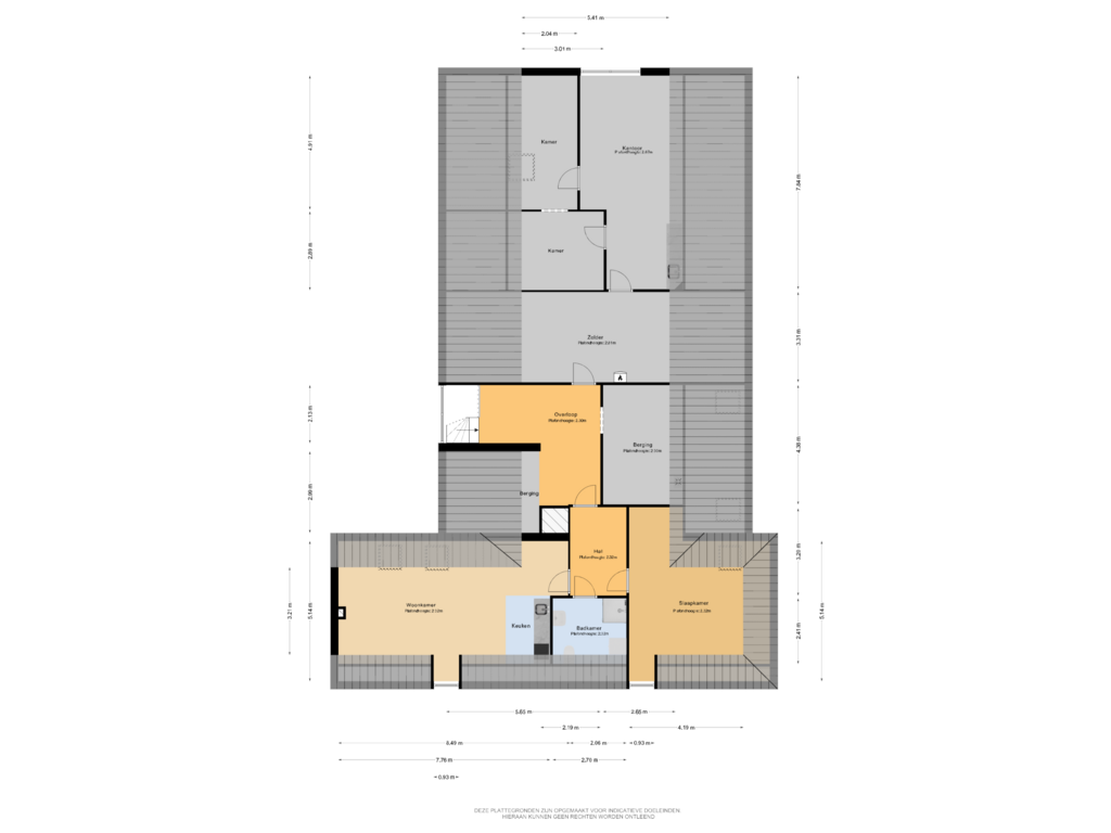 Bekijk plattegrond van 1e Verdieping van Spoorstraat 1